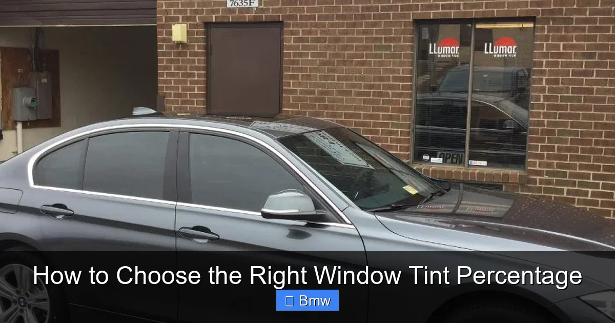 How to Choose the Right Window Tint Percentage