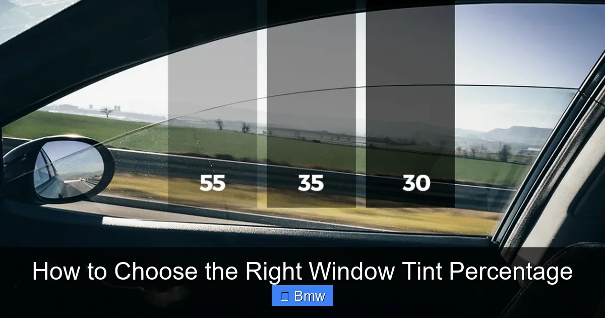 How to Choose the Right Window Tint Percentage
