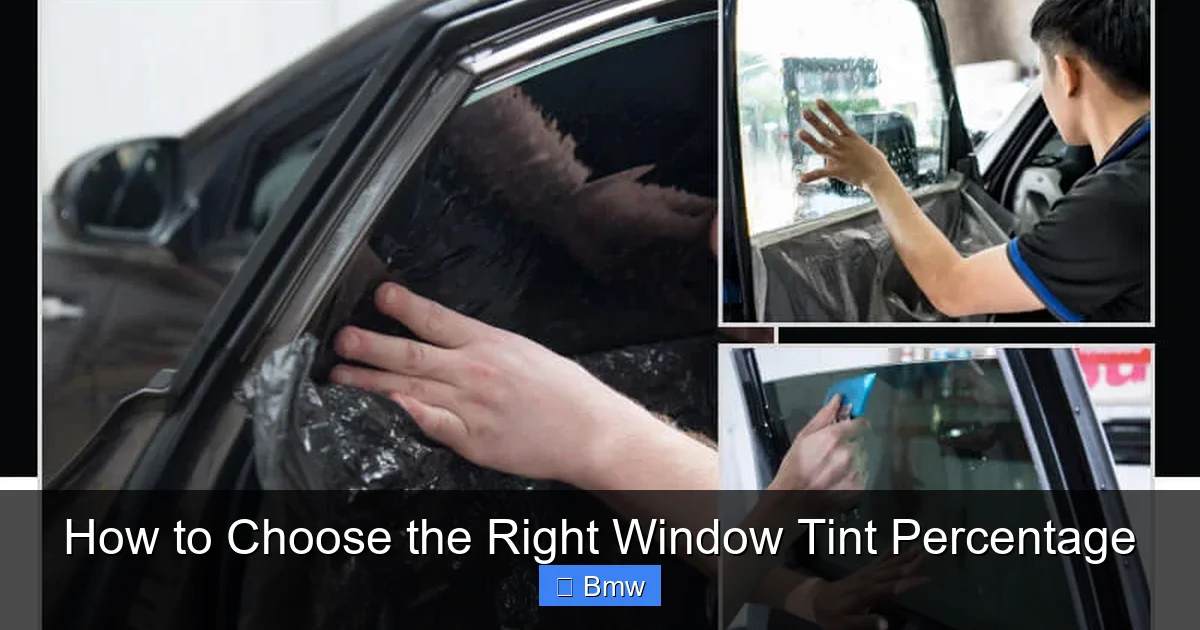 How to Choose the Right Window Tint Percentage