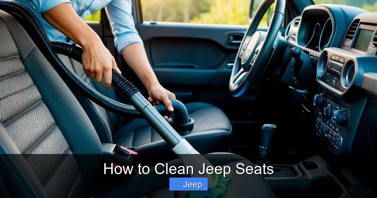 How to Clean Jeep Seats