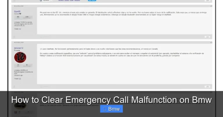 How to Clear Emergency Call Malfunction on Bmw
