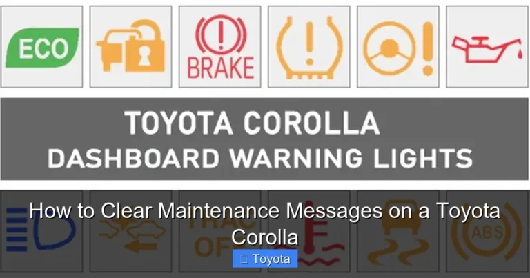 How to Clear Maintenance Messages on a Toyota Corolla