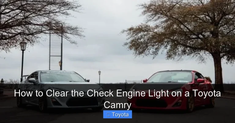 How to Clear the Check Engine Light on a Toyota Camry