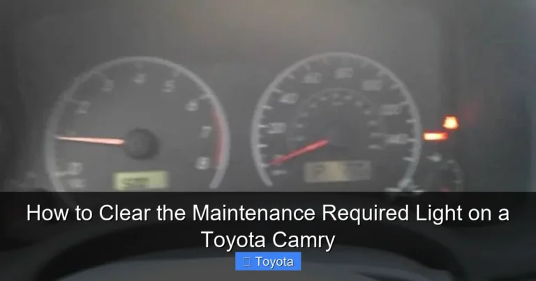 How to Clear the Maintenance Required Light on a Toyota Camry