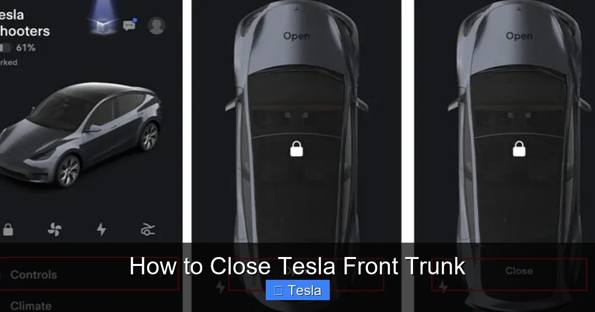 How to Close Tesla Front Trunk