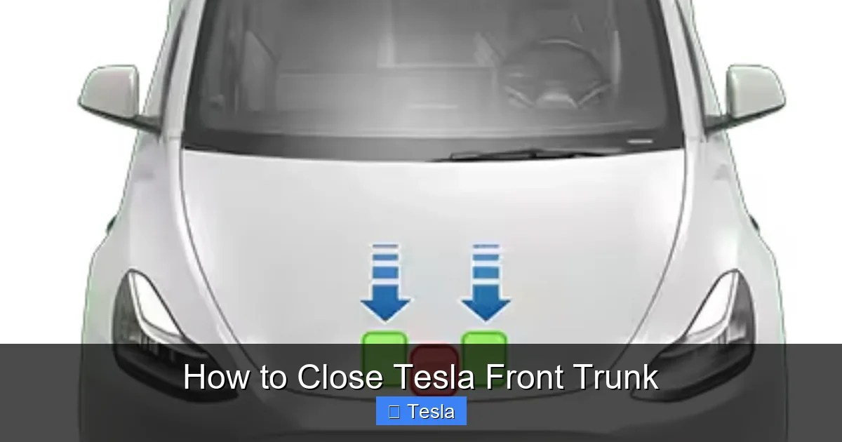 How to Close Tesla Front Trunk