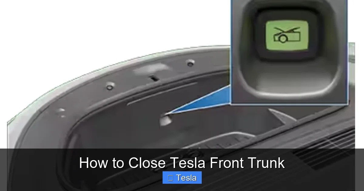 How to Close Tesla Front Trunk
