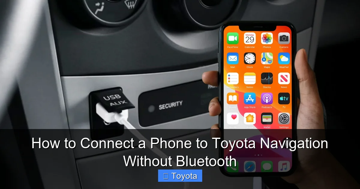 How to Connect a Phone to Toyota Navigation Without Bluetooth