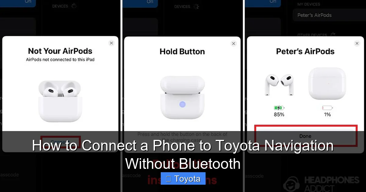 How to Connect a Phone to Toyota Navigation Without Bluetooth