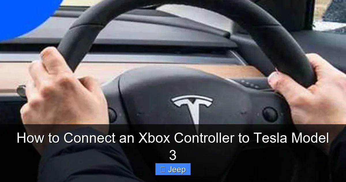 How to Connect an Xbox Controller to Tesla Model 3