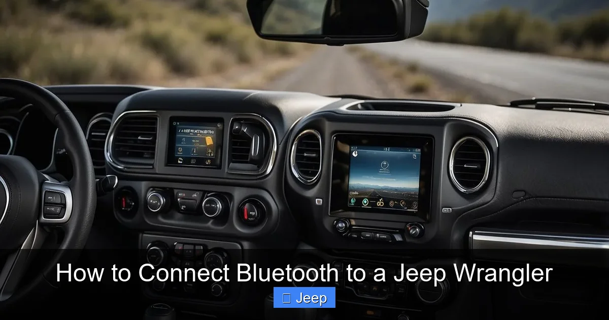 How to Connect Bluetooth to a Jeep Wrangler