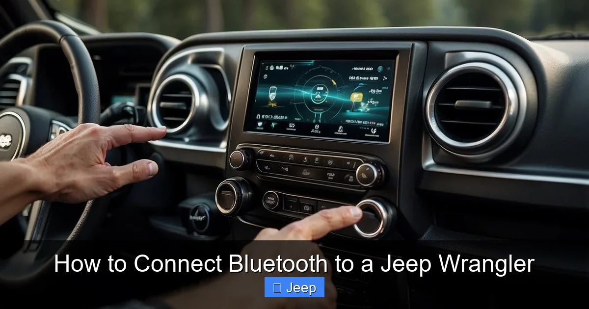 How to Connect Bluetooth to a Jeep Wrangler
