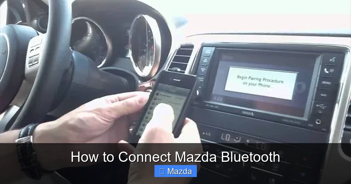 How to Connect Mazda Bluetooth