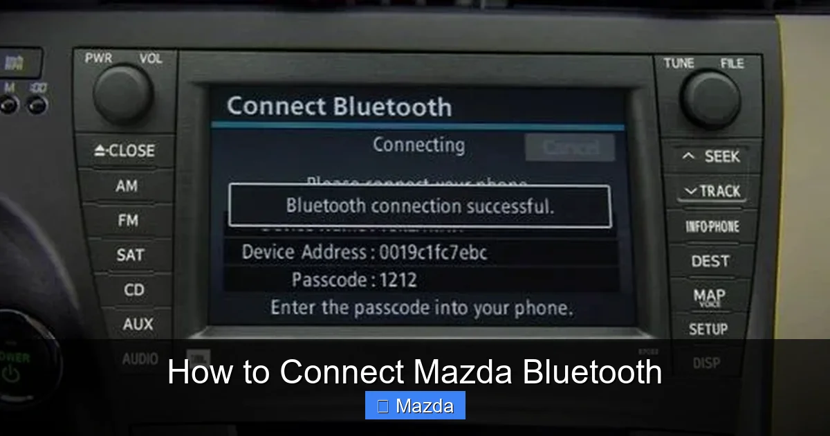 How to Connect Mazda Bluetooth