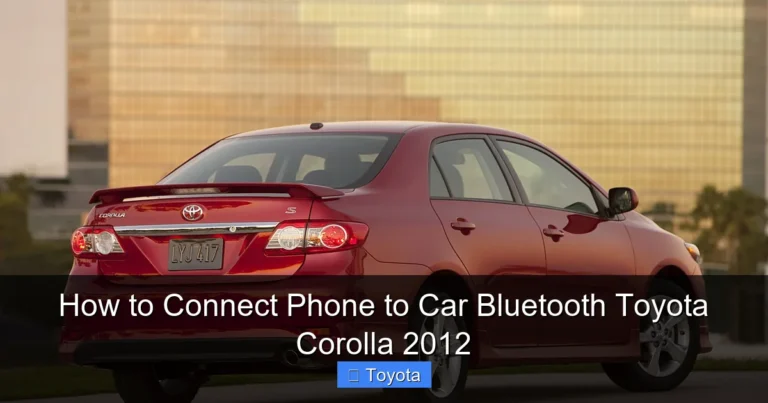 How to Connect Phone to Car Bluetooth Toyota Corolla 2012