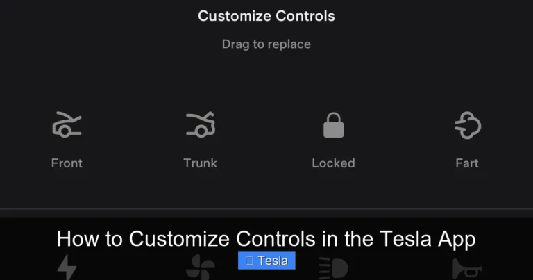How to Customize Controls in the Tesla App