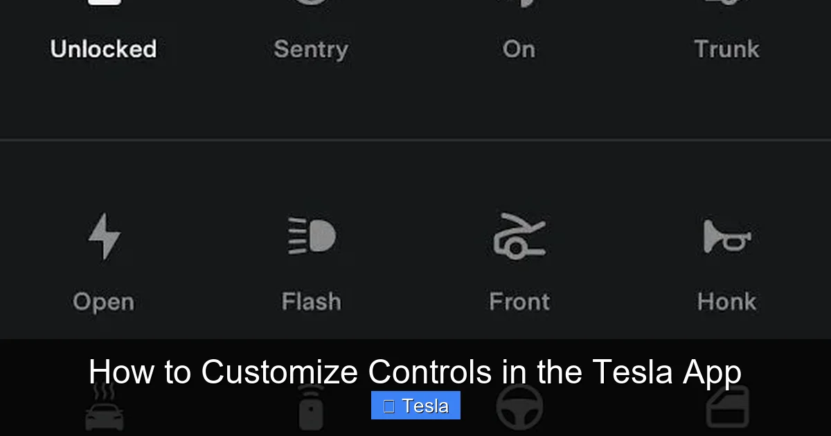 How to Customize Controls in the Tesla App