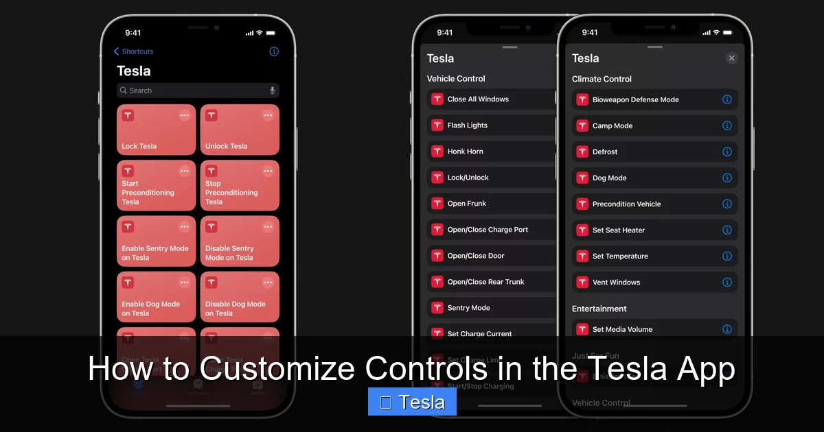 How to Customize Controls in the Tesla App