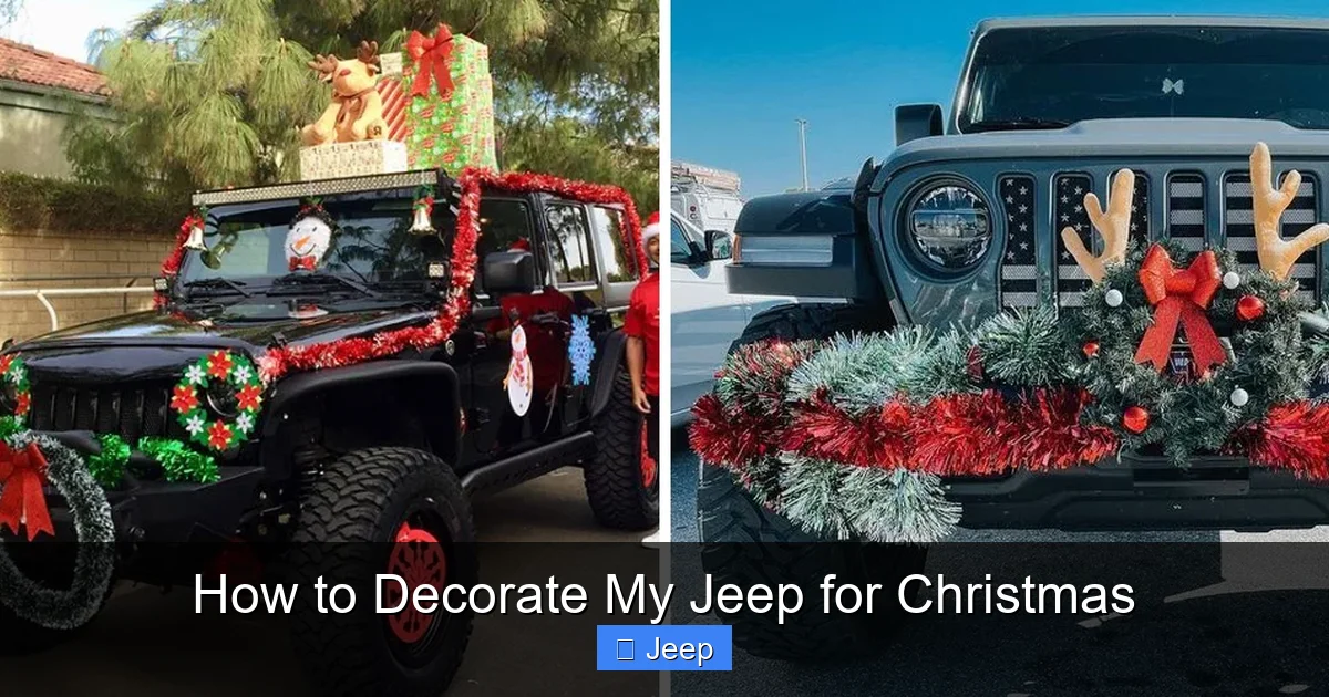 How to Decorate My Jeep for Christmas