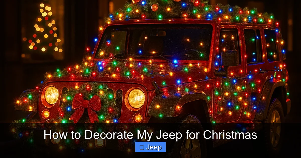 How to Decorate My Jeep for Christmas