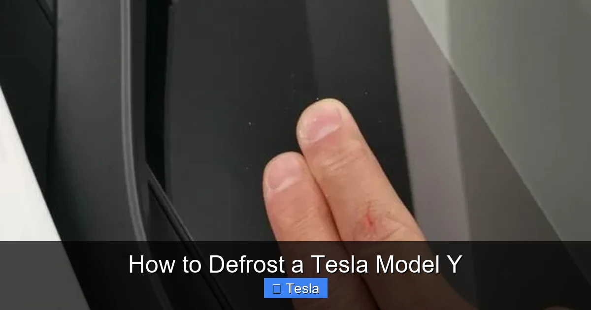 How to Defrost a Tesla Model Y