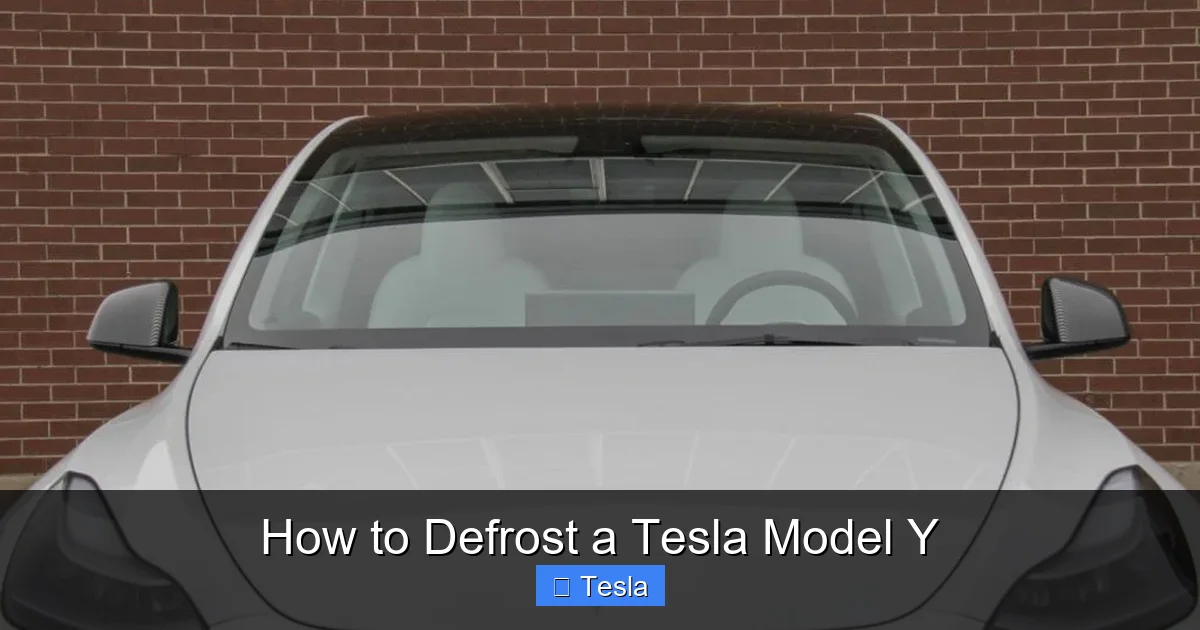 How to Defrost a Tesla Model Y
