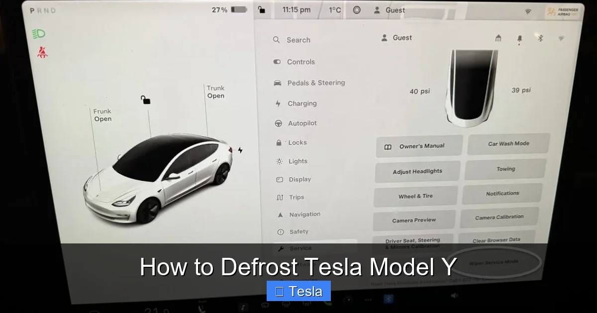 How to Defrost Tesla Model Y