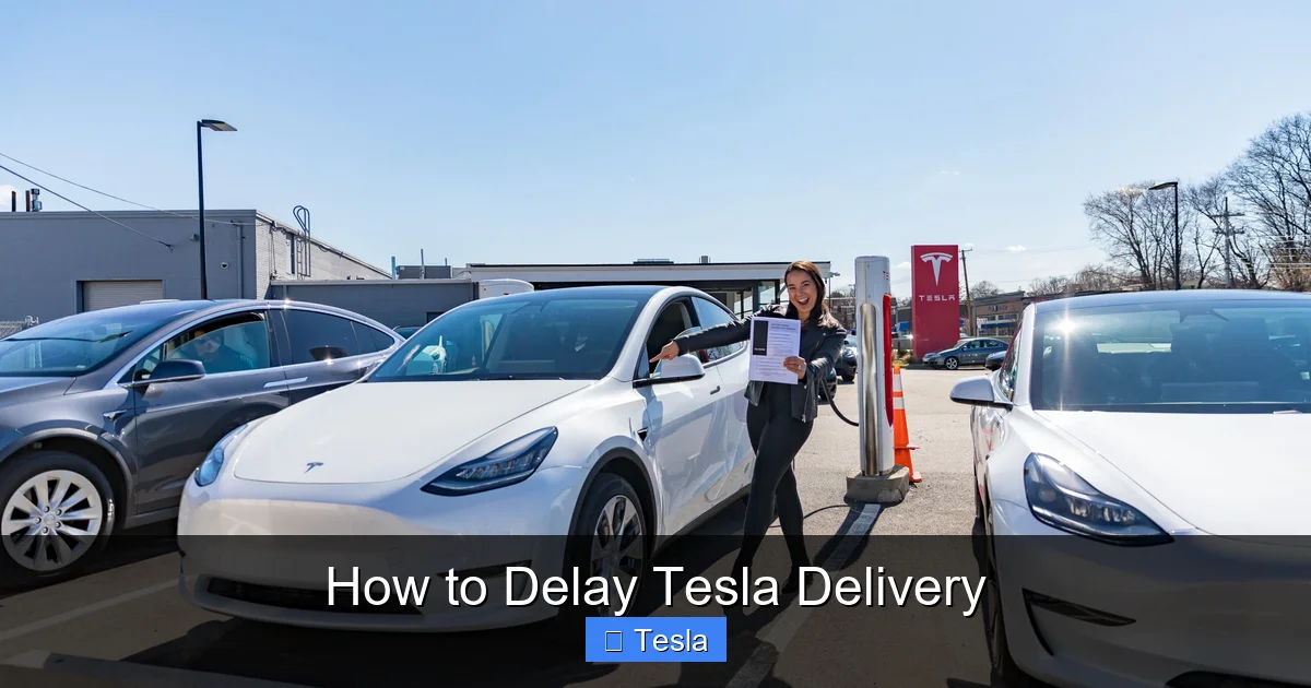 How to Delay Tesla Delivery