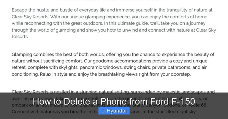How to Delete a Phone from Ford F-150