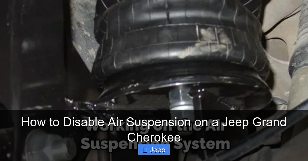 How to Disable Air Suspension on a Jeep Grand Cherokee