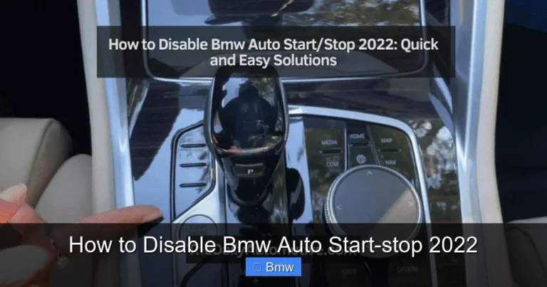 How to Disable Bmw Auto Start-stop 2022