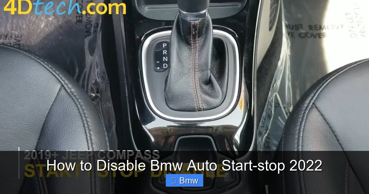 How to Disable Bmw Auto Start-stop 2022