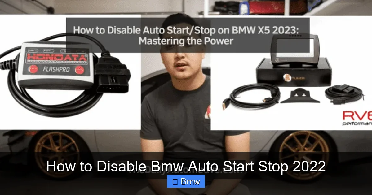 How to Disable Bmw Auto Start Stop 2022