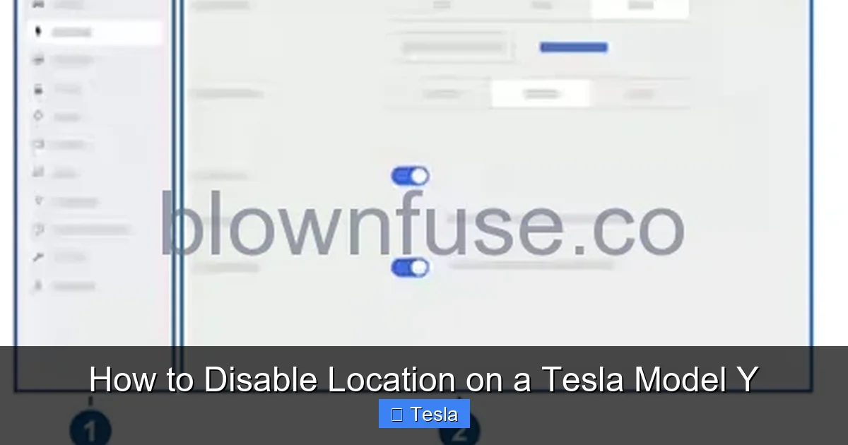 How to Disable Location on a Tesla Model Y