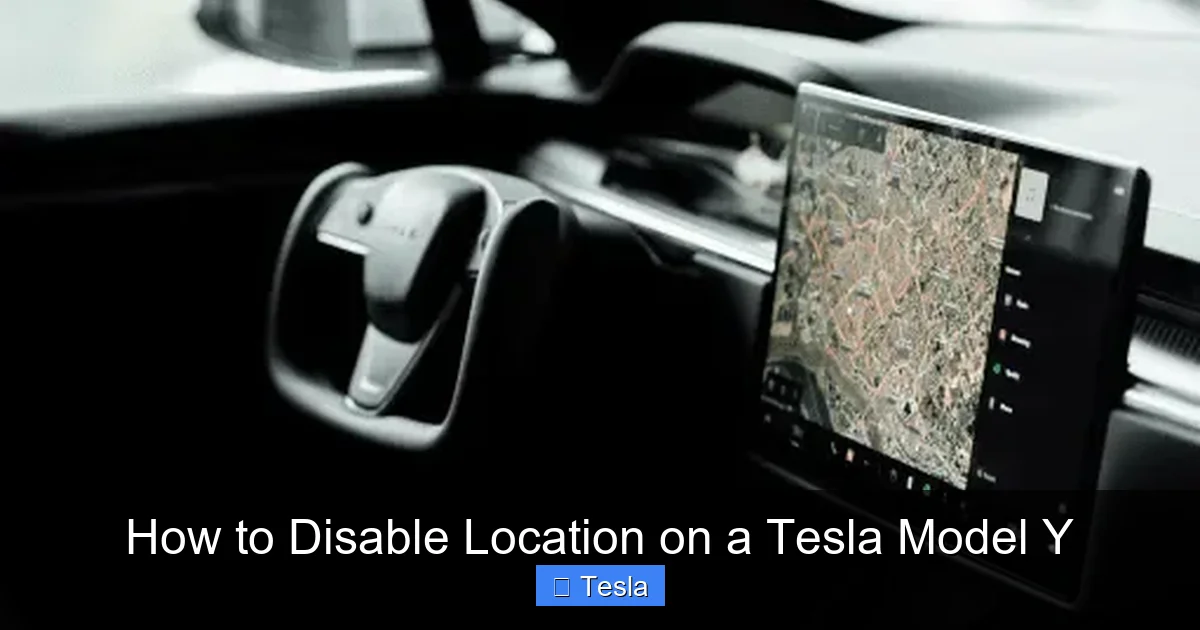 How to Disable Location on a Tesla Model Y