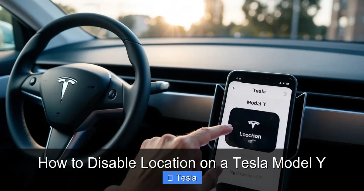 How to Disable Location on a Tesla Model Y