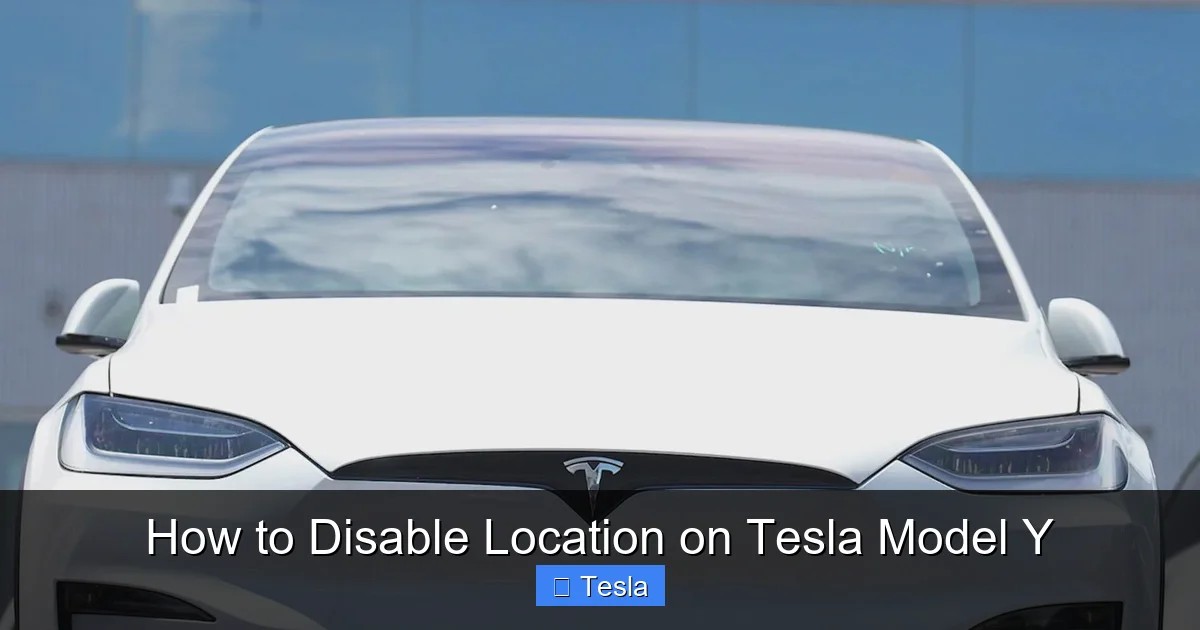 How to Disable Location on Tesla Model Y