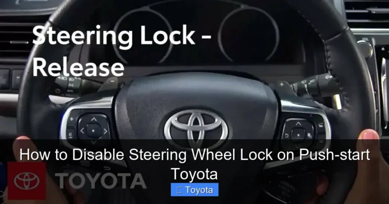 How to Disable Steering Wheel Lock on Push-start Toyota