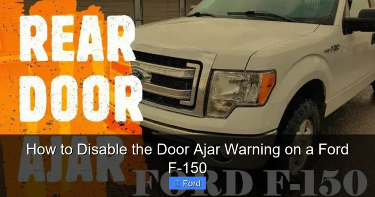 How to Disable the Door Ajar Warning on a Ford F-150