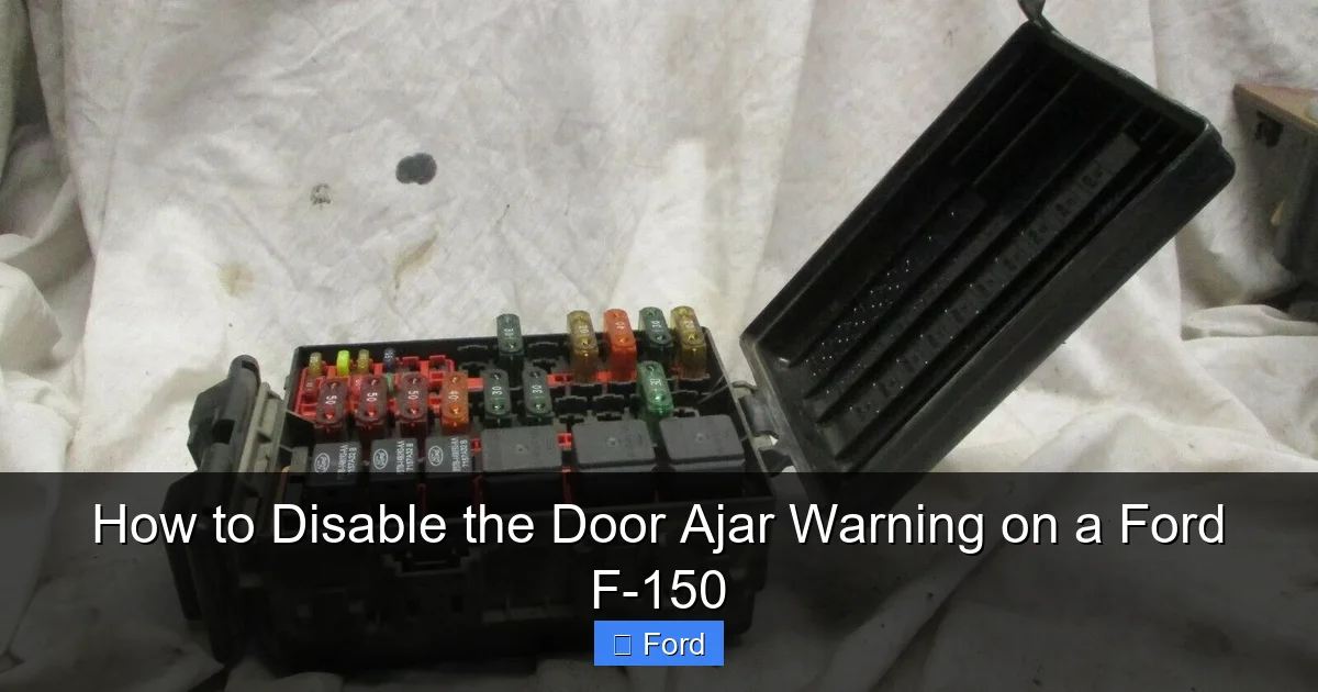 How to Disable the Door Ajar Warning on a Ford F-150