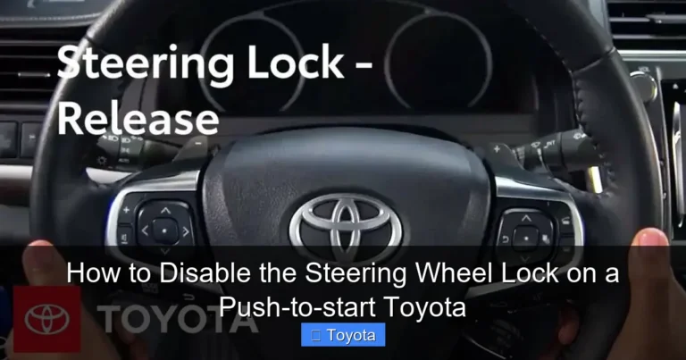 How to Disable the Steering Wheel Lock on a Push-to-start Toyota