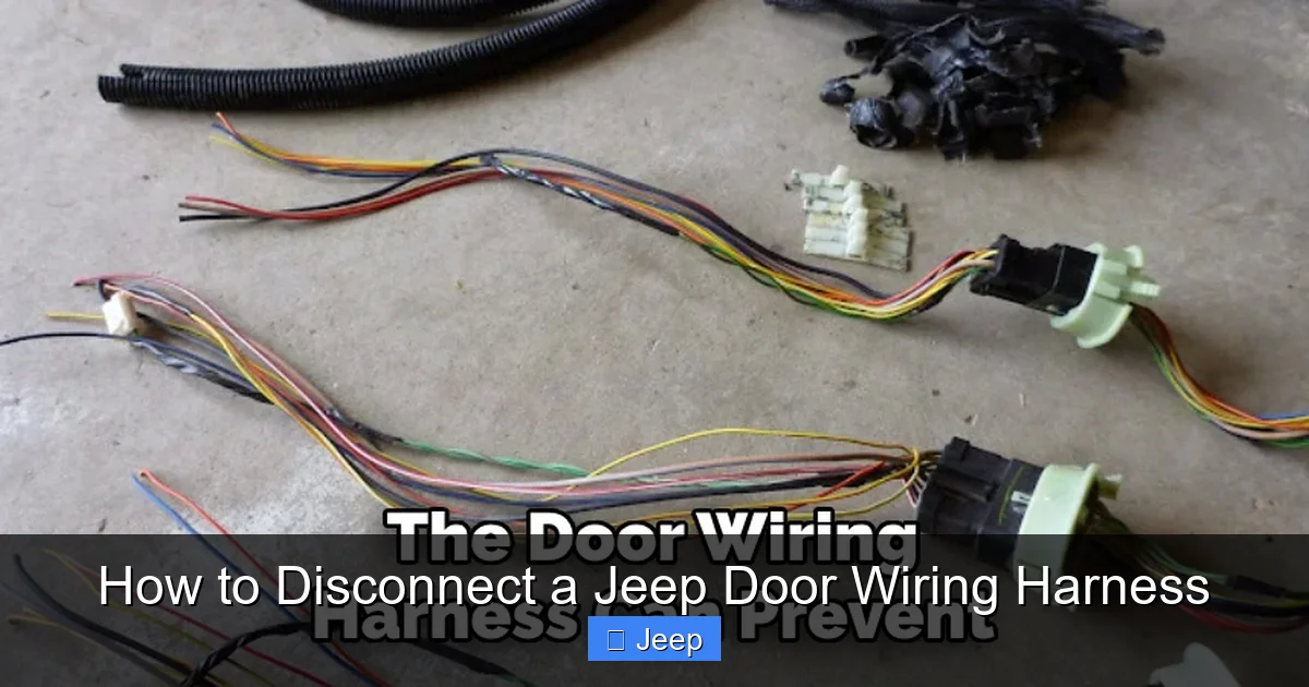 How to Disconnect a Jeep Door Wiring Harness