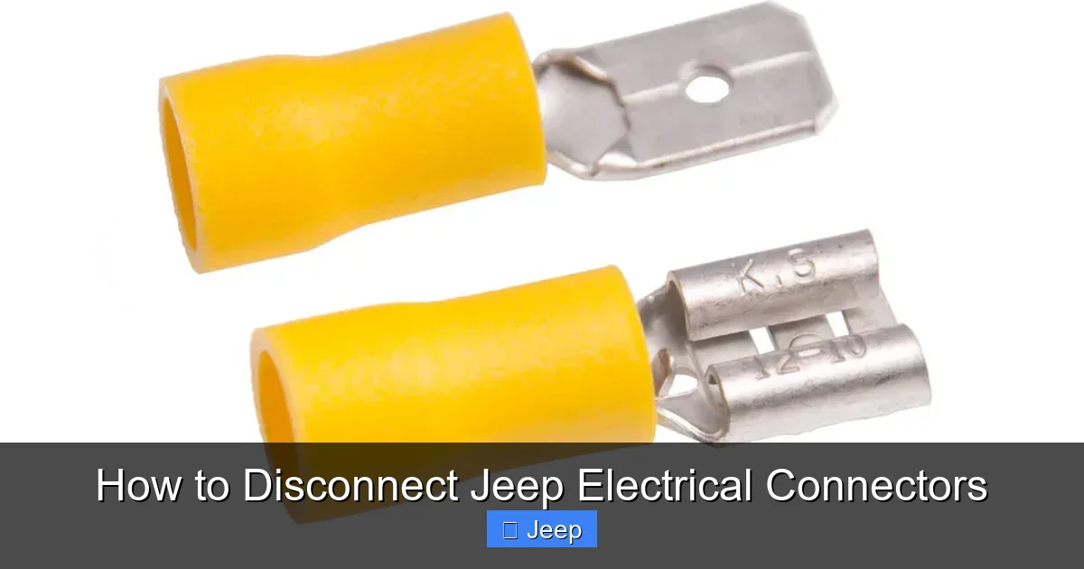 How to Disconnect Jeep Electrical Connectors
