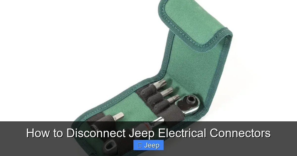 How to Disconnect Jeep Electrical Connectors