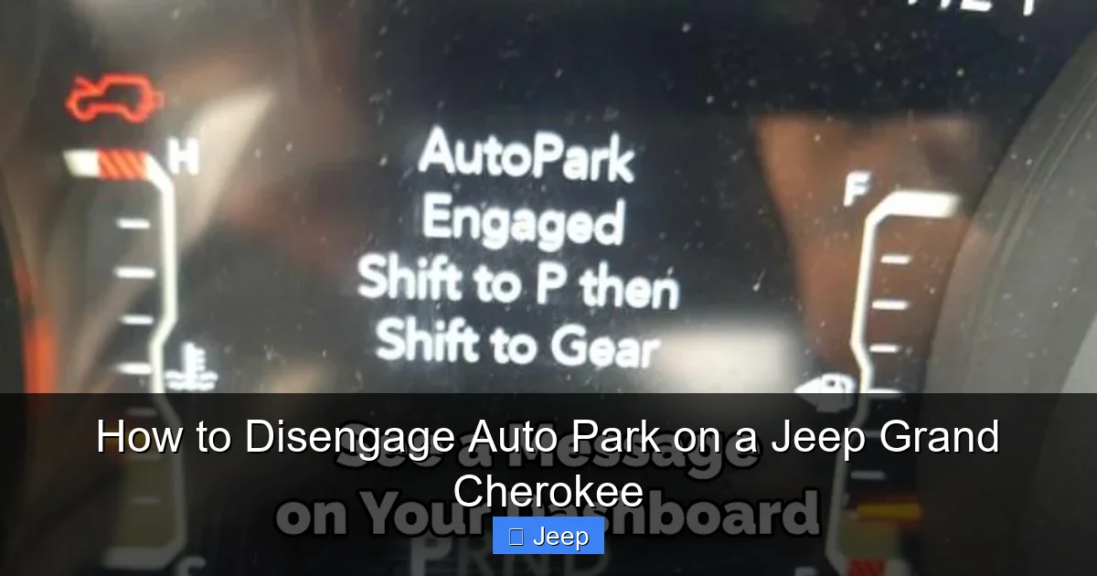How to Disengage Auto Park on a Jeep Grand Cherokee
