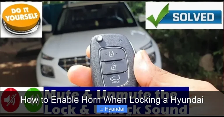 How to Enable Horn When Locking a Hyundai
