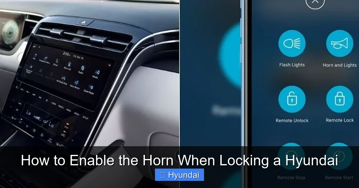How to Enable the Horn When Locking a Hyundai