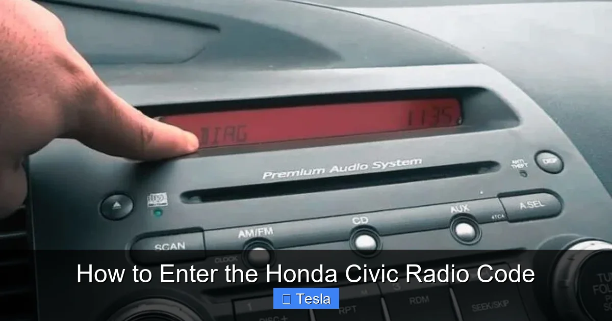 How to Enter the Honda Civic Radio Code