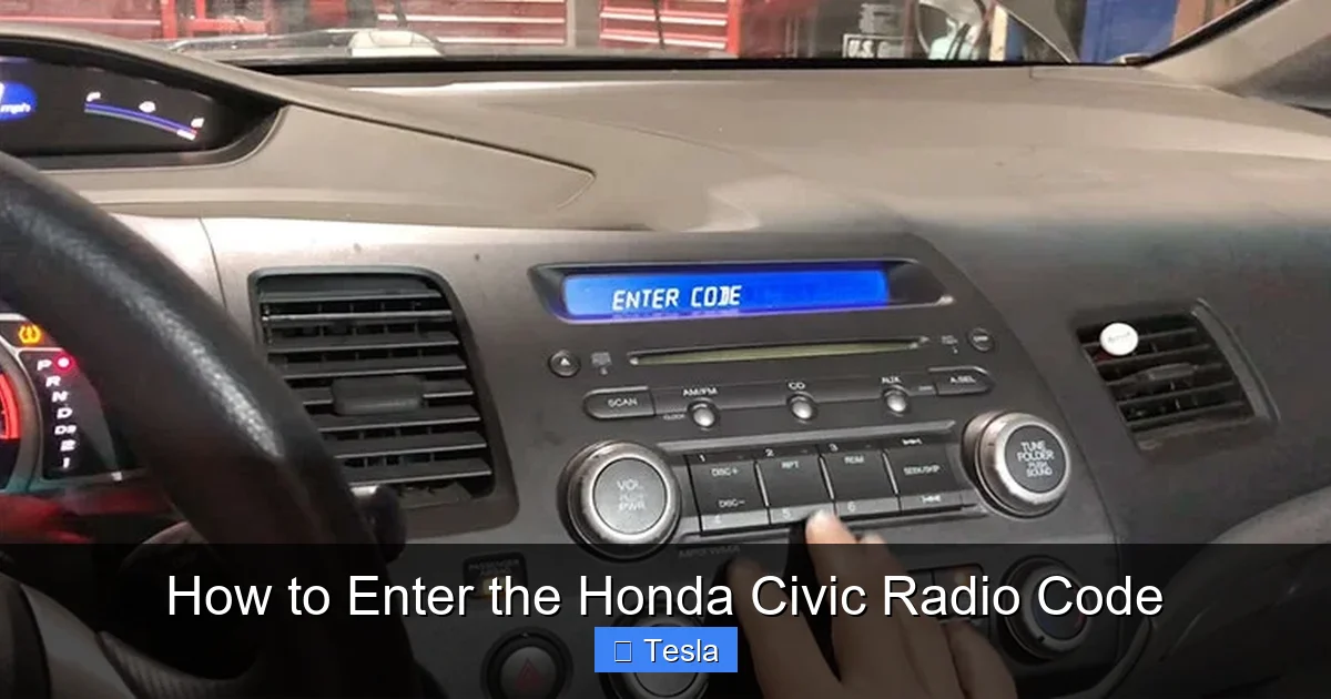 How to Enter the Honda Civic Radio Code