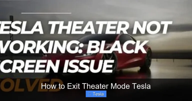 How to Exit Theater Mode Tesla
